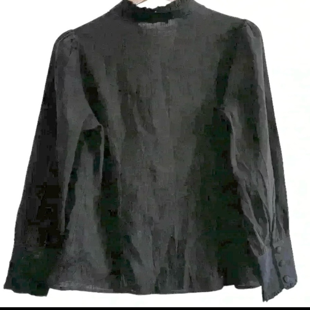 🌈 6/$60 Scarlet Darkness Steam Punk Victorian Renaissance Blouse Black S - Picture 2 of 7
